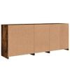 vidaXL Sideboard with LED Lights Smoked Oak 181.5x37x67 cm