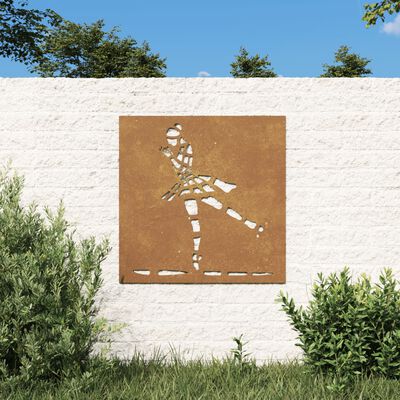 vidaXL Garden Wall Decoration 55x55 cm Corten Steel Ballet Dancer Design