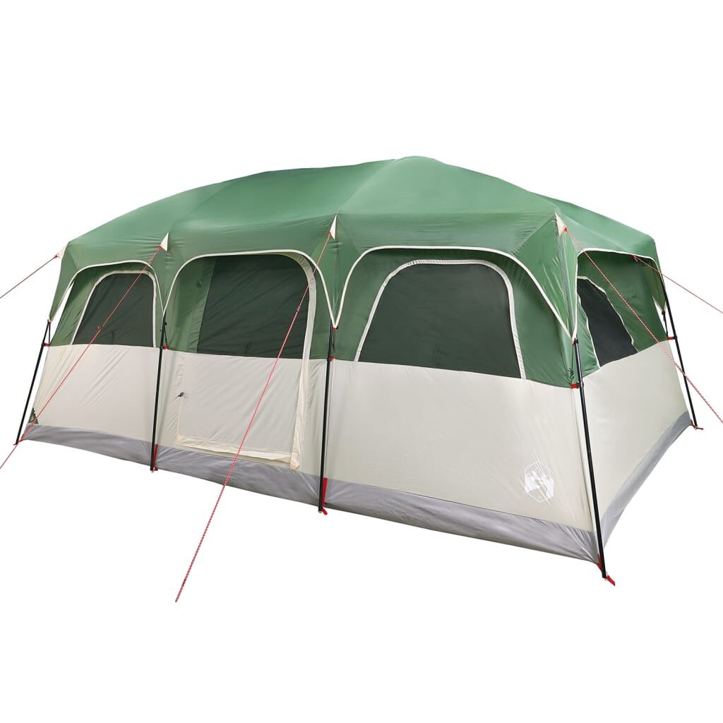vidaXL Family Tent Cabin 9 Person Green Waterproof vidaXL