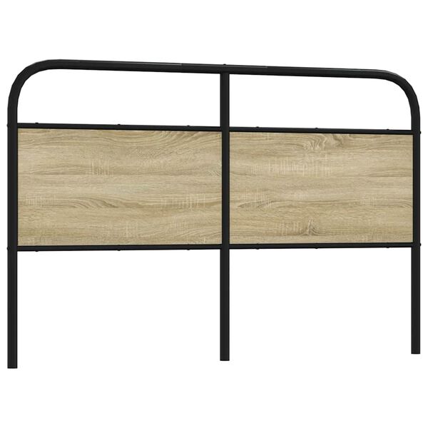 vidaXL Headboard Sonoma Oak 150 cm Steel and Engineered Wood