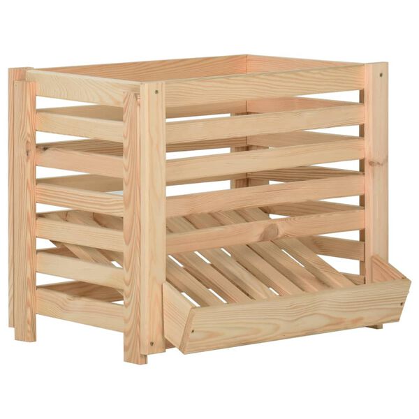 vidaXL Potato Box 60x40x50 cm Solid Pinewood