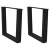 vidaXL Coffee Table Legs V-Shape 2 pcs Black 60x(42-43.3) cm Steel