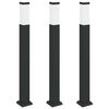 vidaXL Bollard Lights 3 pcs 80 cm Black IP44