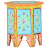 vidaXL Hand-painted Side Table Multicolour 38x33x42 cm Solid Mango Wood