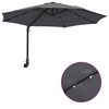 vidaXL Garden Parasol Manual Anthracite and Black 248 x 248 x 148 cm