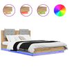 vidaXL Bed Frame with Headboard Artisan Oak 150 x 200 cm