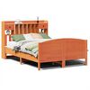 vidaXL Bookcase Bed without Mattress Wax Brown 150x200 cm King Size Solid Wood Pine