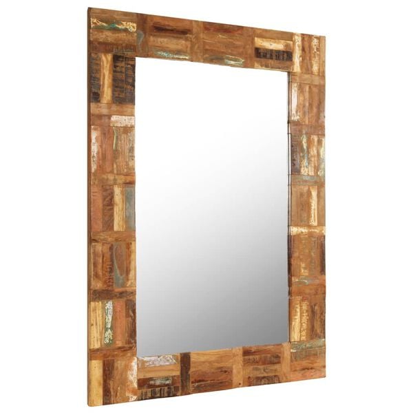 vidaXL Wall Mirror Solid Reclaimed Wood 60x90 cm