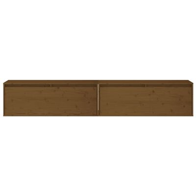 vidaXL Wall Cabinets 2 pcs Honey Brown 100x30x35 cm Solid Wood Pine
