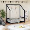 vidaXL Kids Bed Frame Black 70x140 cm Solid Wood Pine