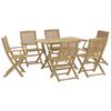 vidaXL 7 Piece Garden Dining Set Solid Wood Acacia