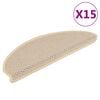vidaXL Stair Mats Self-adhesive Sisal-Look 15 pcs 65x21x4 cm Berber