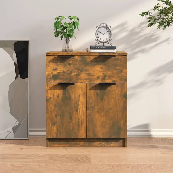 vidaXL Sideboard Smoked Oak 60x30x70 cm Engineered Wood