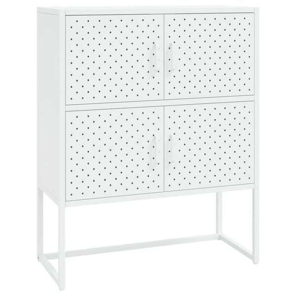vidaXL Highboard White 80x35x100 cm Steel