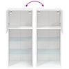 vidaXL TV Cabinets with LED Lights 2 pcs White 40.5x30x90 cm
