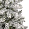 vidaXL Artificial Hinged Christmas Tree with Flocked Snow 210 cm