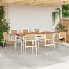 vidaXL Outdoor Dining Set 9 pcs Brown Solid Teak Wood
