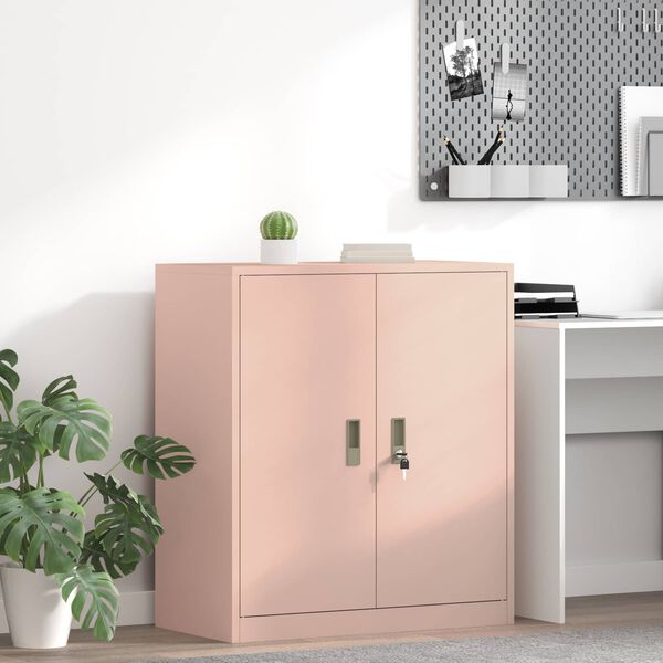 vidaXL Storage Cabinet Pink 80 x 40 x 90 cm Cold-Rolled Steel