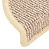 vidaXL Stair Mats 15 pcs 56x17x3 cm White and Brown Half Round
