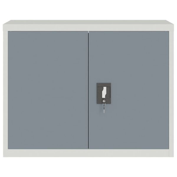 vidaXL File Cabinet Light Grey and Dark Grey 90x40x70 cm Steel