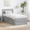 vidaXL Daybed Manual Grey Sonoma and Black 90 x 200 cm Engineered Wood