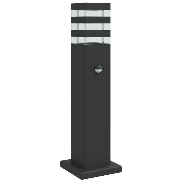 vidaXL Outdoor Floor Lamp with Sensor Black 50 cm Aluminium