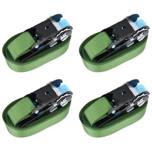 vidaXL Ratchet Tie Down Straps 4 pcs 800 daN 6 m Green