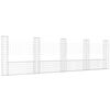 vidaXL U-shape Gabion Basket with 5 Posts Iron 500x20x150 cm