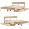 vidaXL Bed Frame without Mattress 120x190 cm Small Double Solid Wood Pine