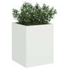 vidaXL Garden Planter White 32 x 32 x 40 cm Cold-rolled steel