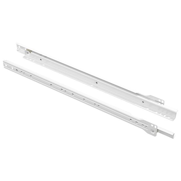 vidaXL Drawer Slide 2 pcs White 450 mm Steel