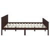 vidaXL Bed Frame without Mattress Dark Brown 200x200 cm Solid Wood