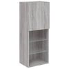 vidaXL TV Cabinet with LED Lights Grey Sonoma 40.5x30x102 cm