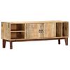 vidaXL TV Cabinet 130x30x46 cm Solid Rough Mango Wood