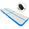 vidaXL Inflatable Gymnastics Mat with Pump 800x100x15 cm PVC Blue