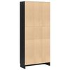 vidaXL Book Cabinet Black Oak 82.5 x 30.5 x 185 cm Engineered Wood
