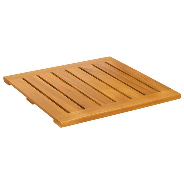 vidaXL Bath Mat Plain Brown 50 x 50 cm Wood