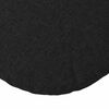 vidaXL Seat Cushions 2 pcs Black &Oslash;50 x 19 cm Fabric