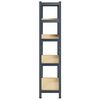 vidaXL 5-Layer Storage Shelf Anthracite Steel&Engineered Wood