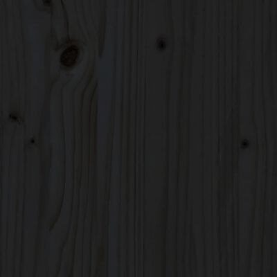 vidaXL Wall Headboard Black 204x3x60 cm Solid Wood Pine