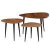 vidaXL Coffee Table Set 3 Pieces Solid Acacia Wood