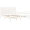 vidaXL Bed Frame without Mattress White 160x200 cm Solid Wood
