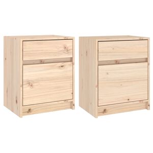 vidaXL Bedside Cabinets 2 pcs 40x31x50 cm Solid Pinewood