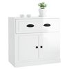 vidaXL Sideboard High Gloss White 70x35.5x67.5 cm Engineered Wood