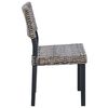 vidaXL Dining Chair 2 pcs Black Wash 46 x 55 x 84 cm Kubu Rattan