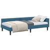 vidaXL Corner Bed Frame with Headboard Blue 80 cm x 200 cm Velvet