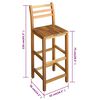 vidaXL Bar Chairs 2 pcs Solid Acacia Wood