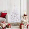 vidaXL Artificial Hinged Christmas Tree White 120 cm PVC and Steel