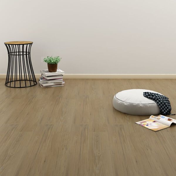 vidaXL Click Floor 3.51 m&sup2; 4 mm PVC Natural Brown