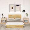 vidaXL Bed Frame with Headboard without Mattress 120x190 cm Small Double Solid Wood Oak